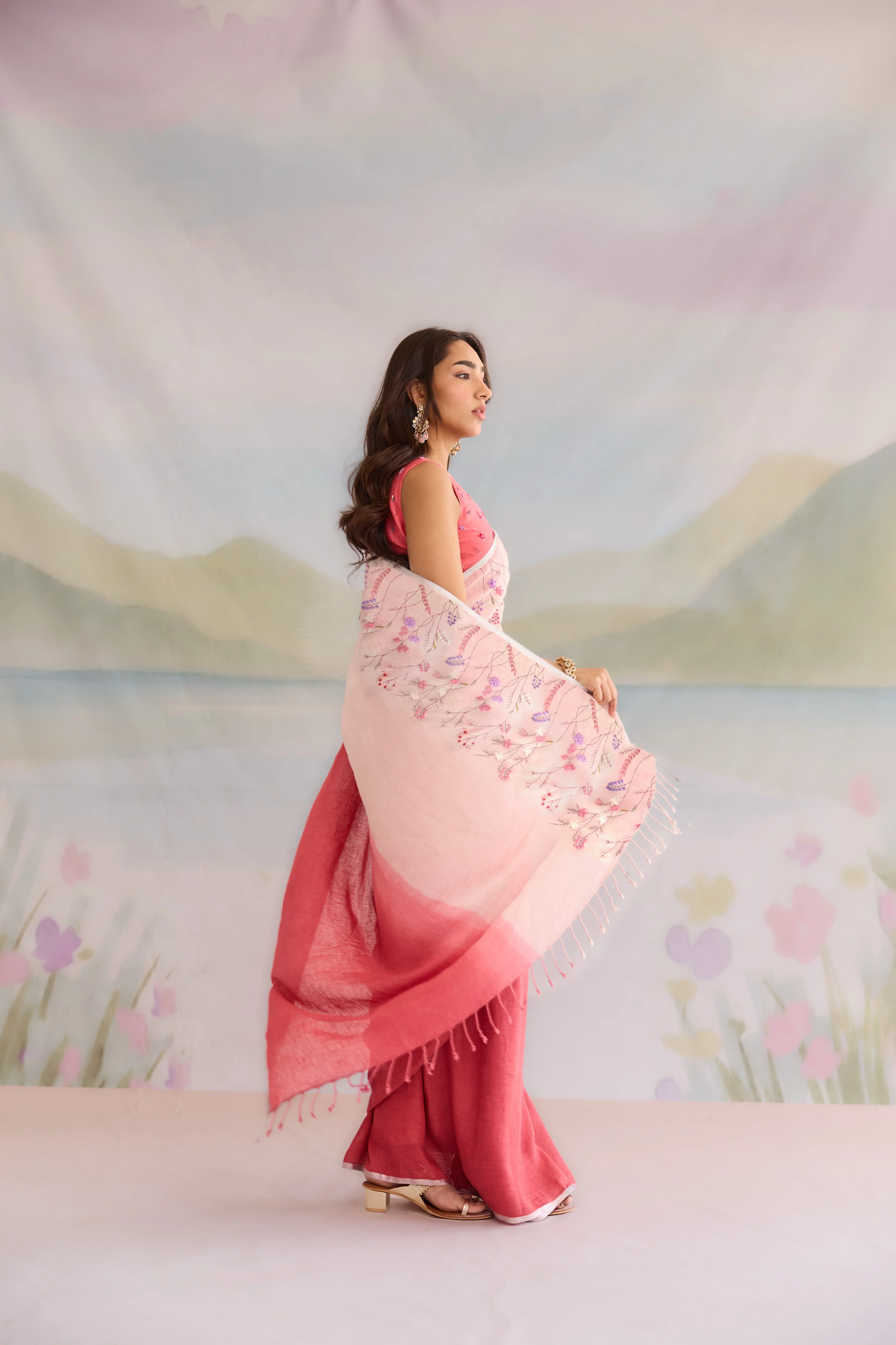 Hand Embroidered Sari